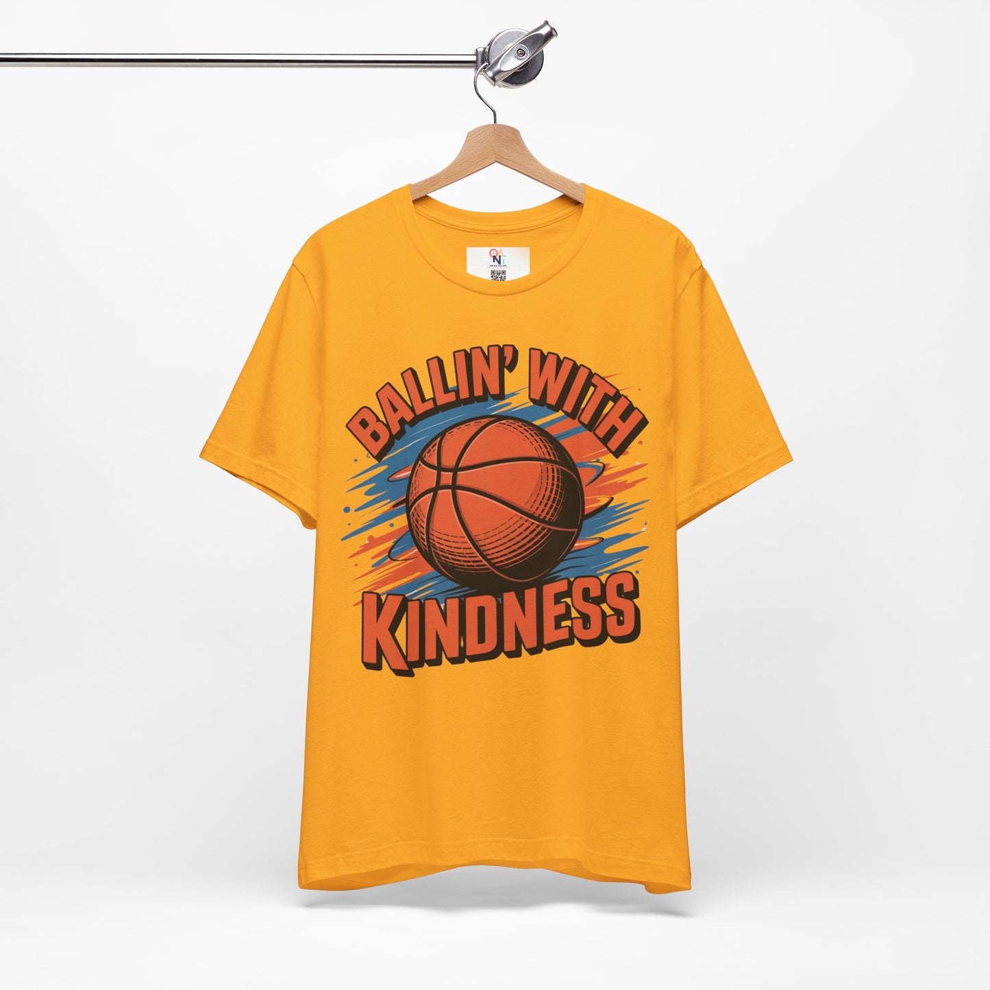 Ballin' with Kindness Unisex T-Shirt, Motivational Basketball Tee