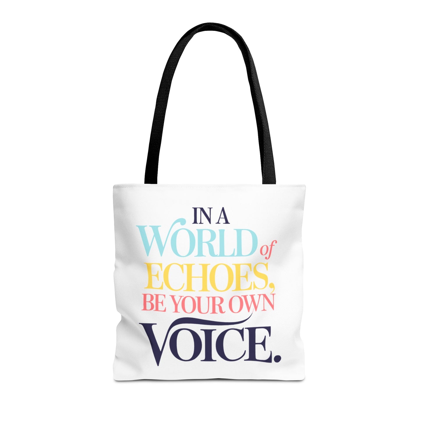 “Be Your Own Voice” Inspirational Tote Bag – Stylish, Durable, and Uniquely You