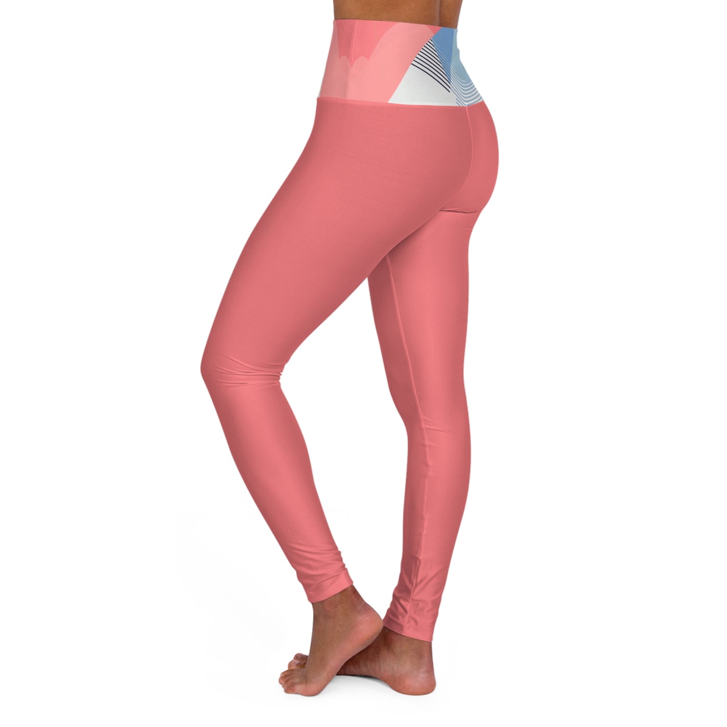 Yoga Leggings - One In A Trillion | Midnight Navy, Blue Calm & Coral Love Collection - Unisex Apparel