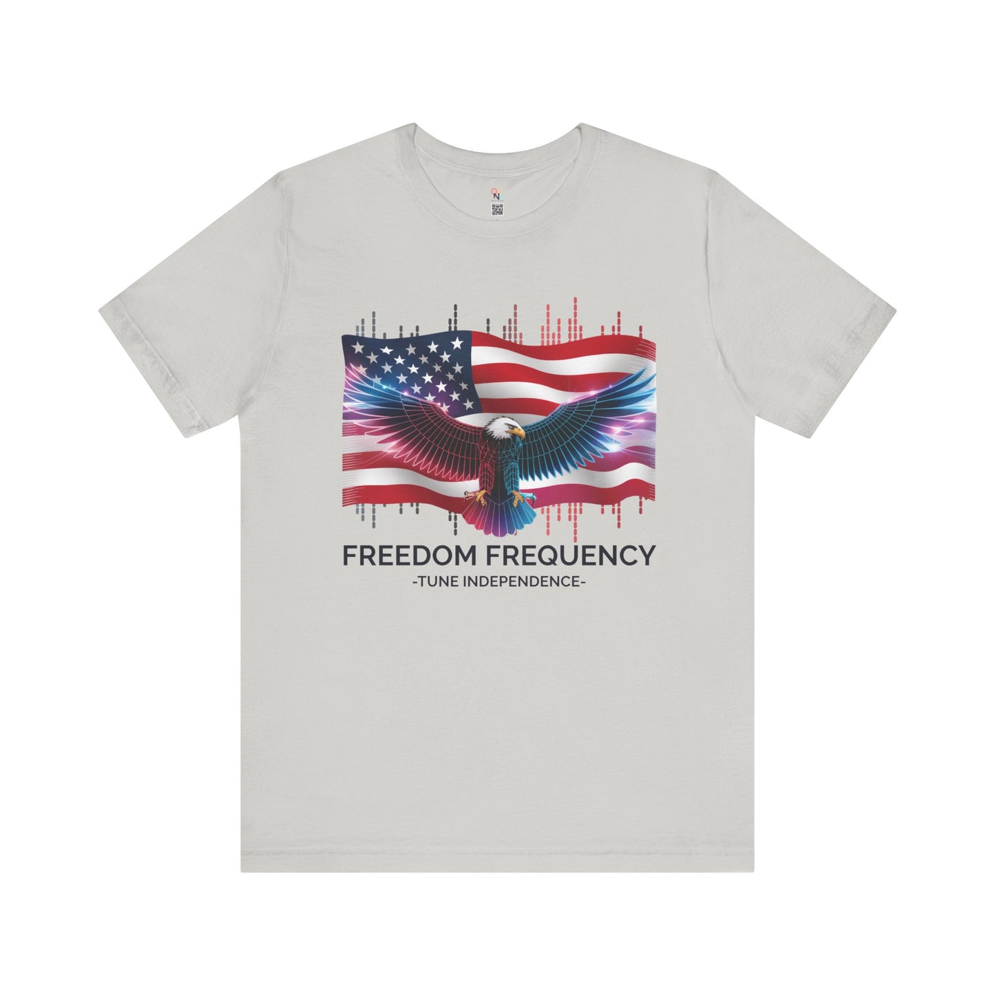 Freedom Frequency T-Shirt - Futuristic American Flag & Eagle Design | July 4th Apparel