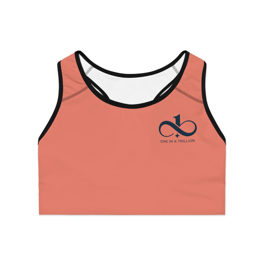 Sports Bra – One In A Trillion | Midnight Navy, Blue Calm & Coral Love Apparel Collection – Unisex, Mix & Match