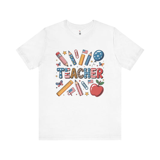4th of July Teacher Tee - Festive Picnic Scene | Back to School & Teacher Appreciation