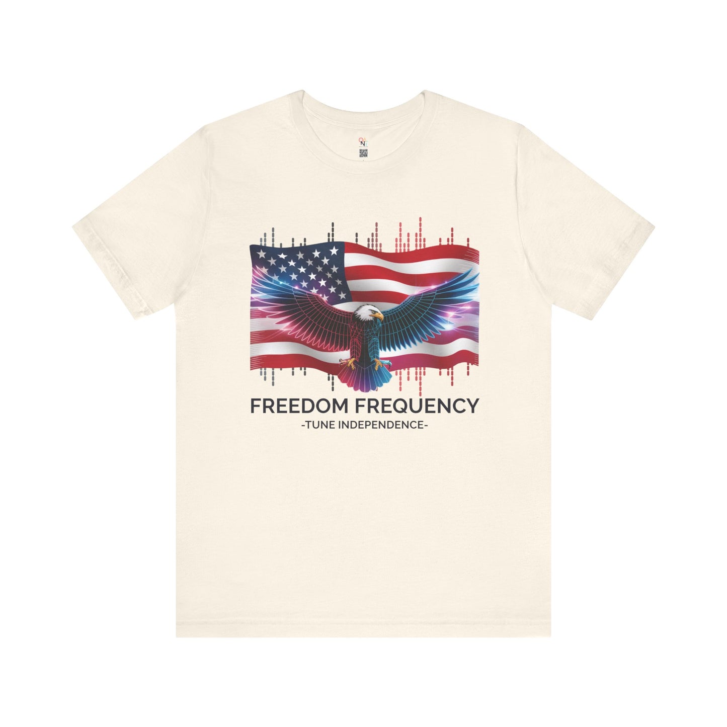 Freedom Frequency T-Shirt - Futuristic American Flag & Eagle Design | July 4th Apparel
