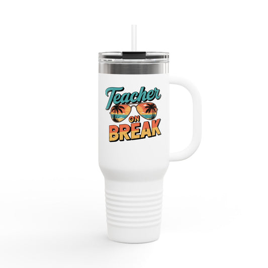 Teacher Life 40oz Travel Mug – Summer Vibes & Back to School Ready!