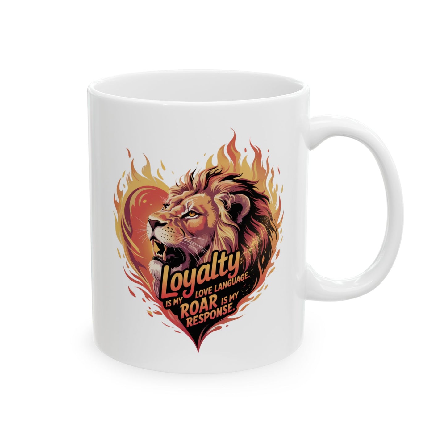 Leo Gift Set – “Loyalty Is My Love Language. Roar Is My Response.” T-Shirt, Mug, Tumbler & Tote for Leos