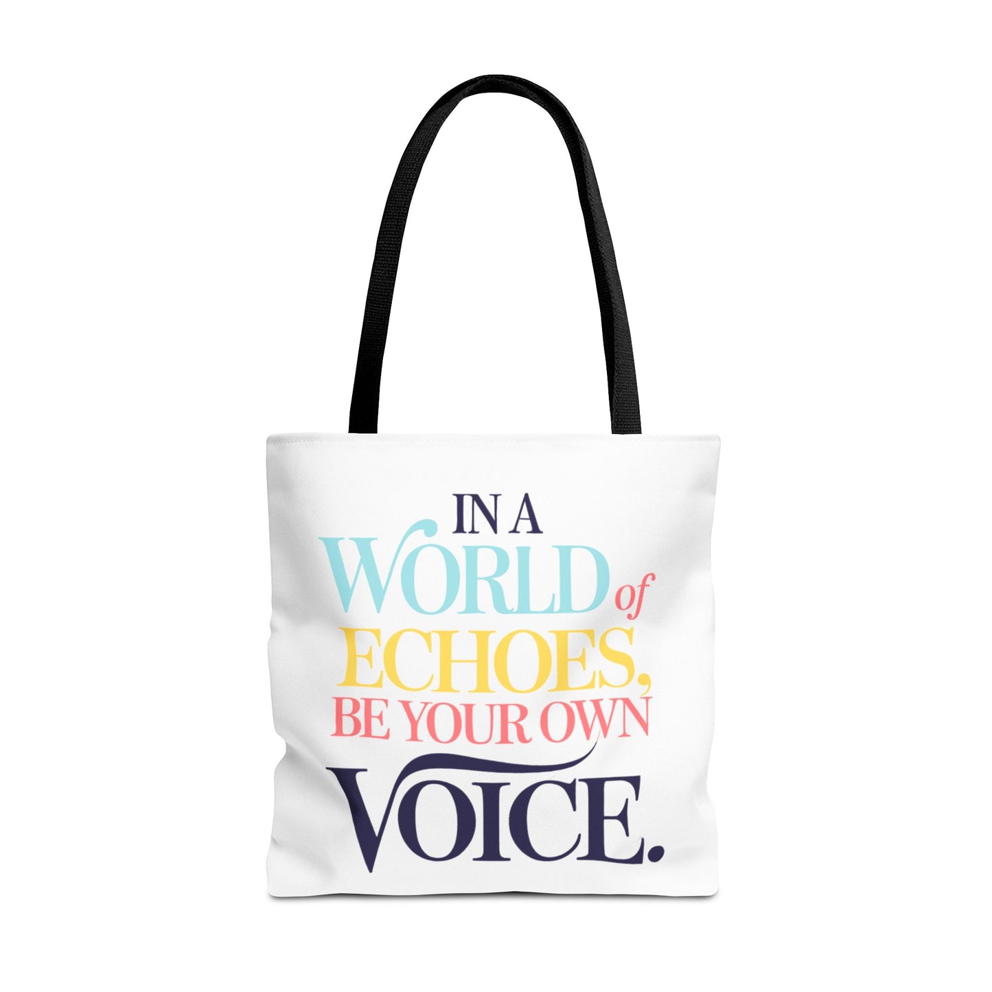 “Be Your Own Voice” Inspirational Tote Bag – Stylish, Durable, and Uniquely You