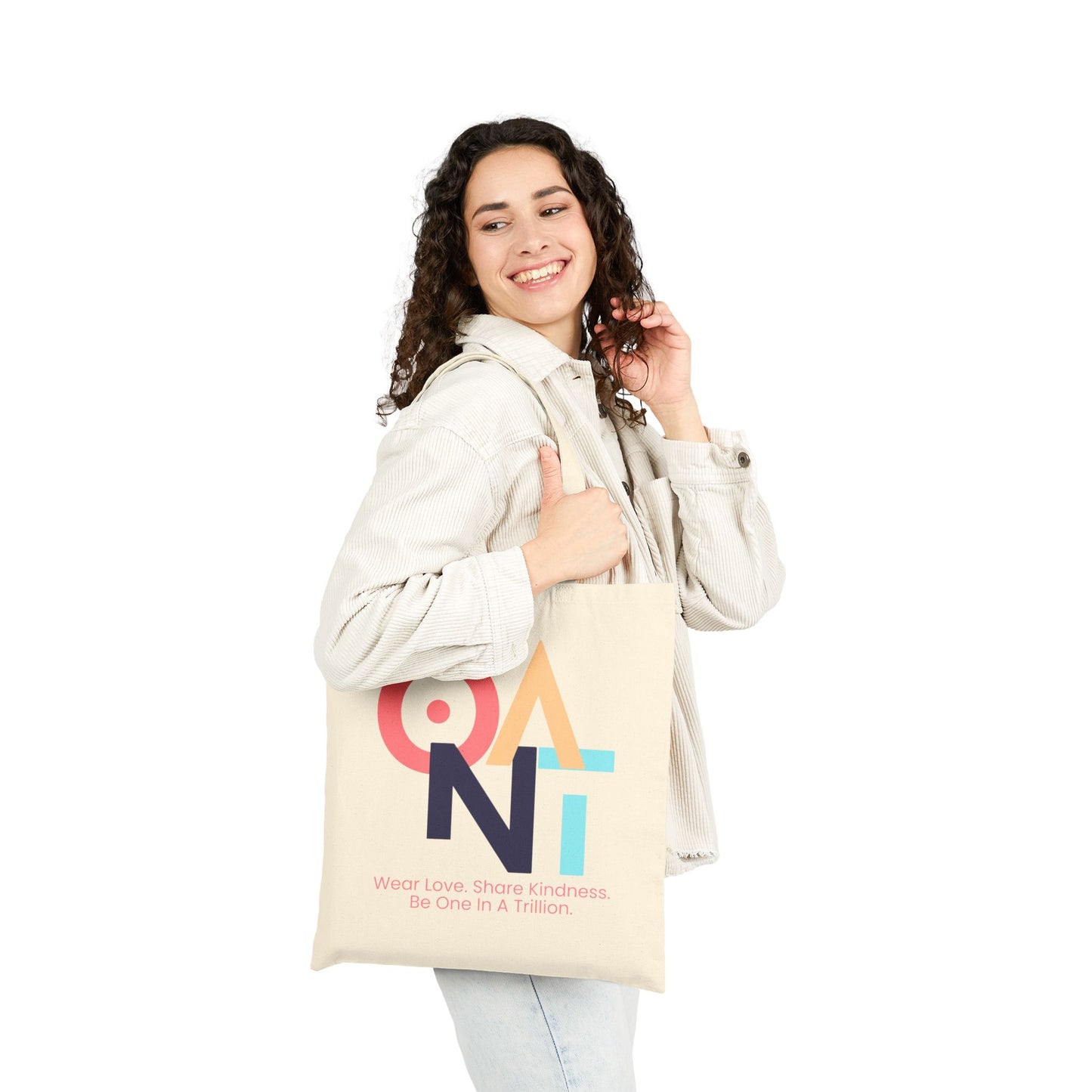 Stylish Cotton Canvas Tote Bag – “One in a Trillion” Design | ONAT Wear  Wear Love. Share Kindness. Be One In A Trillion.