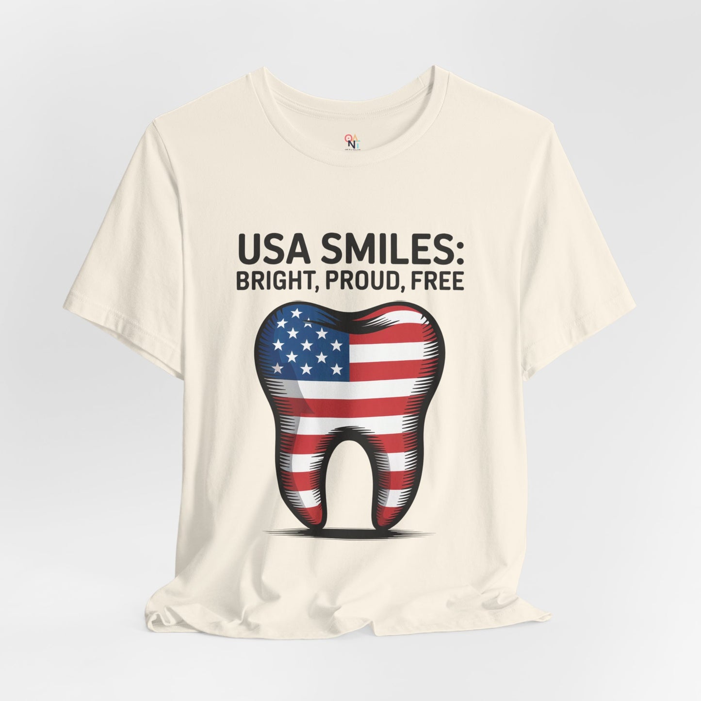 USA Smiles T-Shirt – Patriotic Dental Tee for 4th of July | Bright, Proud, Free