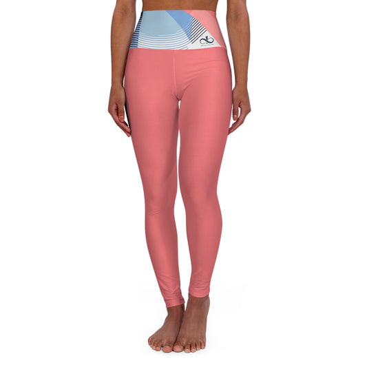 Yoga Leggings - One In A Trillion | Midnight Navy, Blue Calm & Coral Love Collection - Unisex Apparel