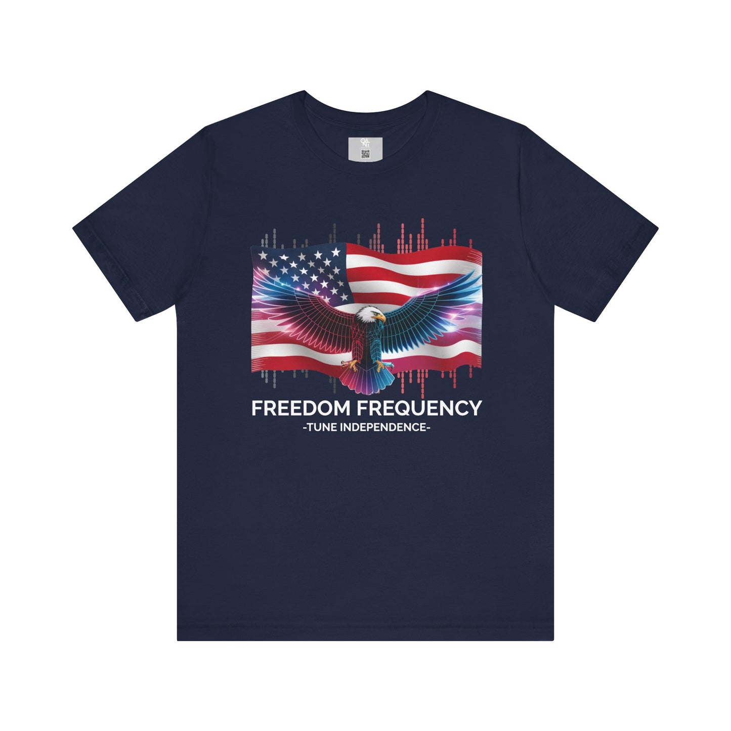 Freedom Frequency T-Shirt - Futuristic American Flag & Eagle Design | July 4th Apparel