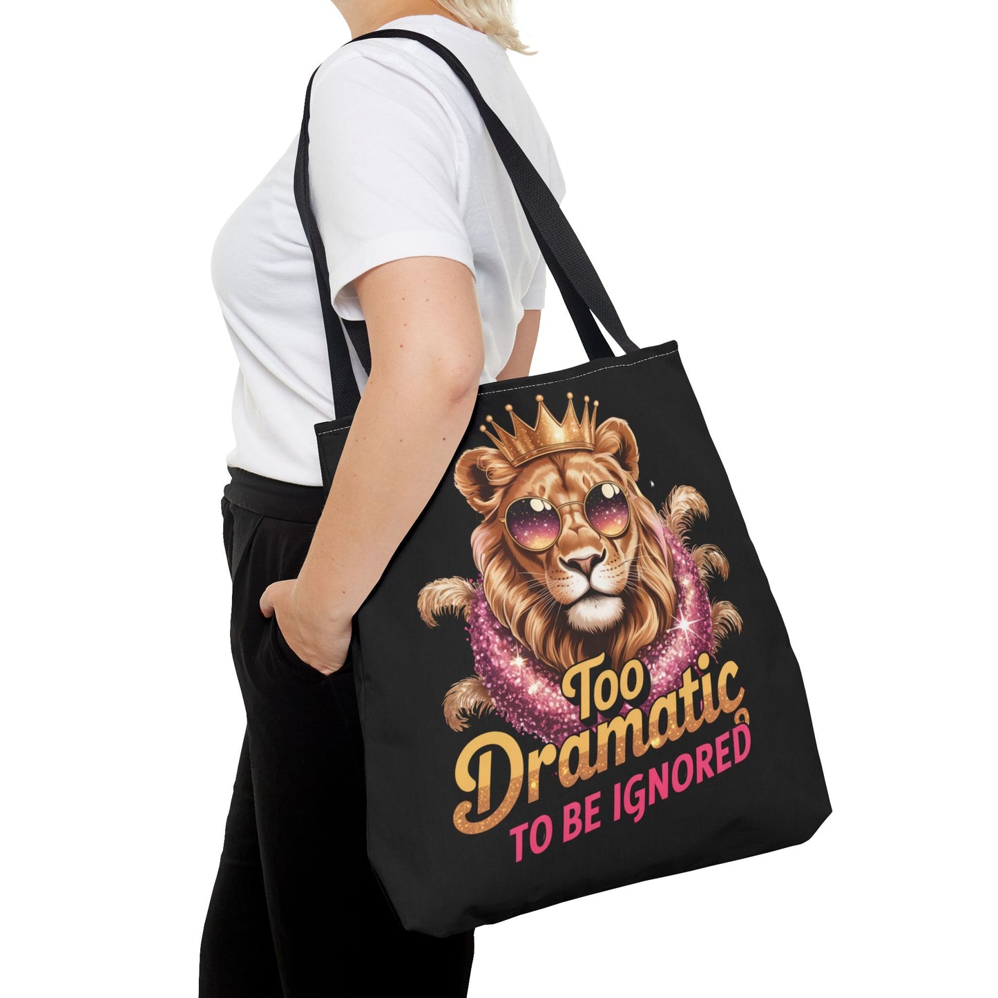 “Too Dramatic to Be Ignored – Roar Is My Response” Matching T-Shirt, Mug, Tumbler & Tote – Bold Leo Gift Set