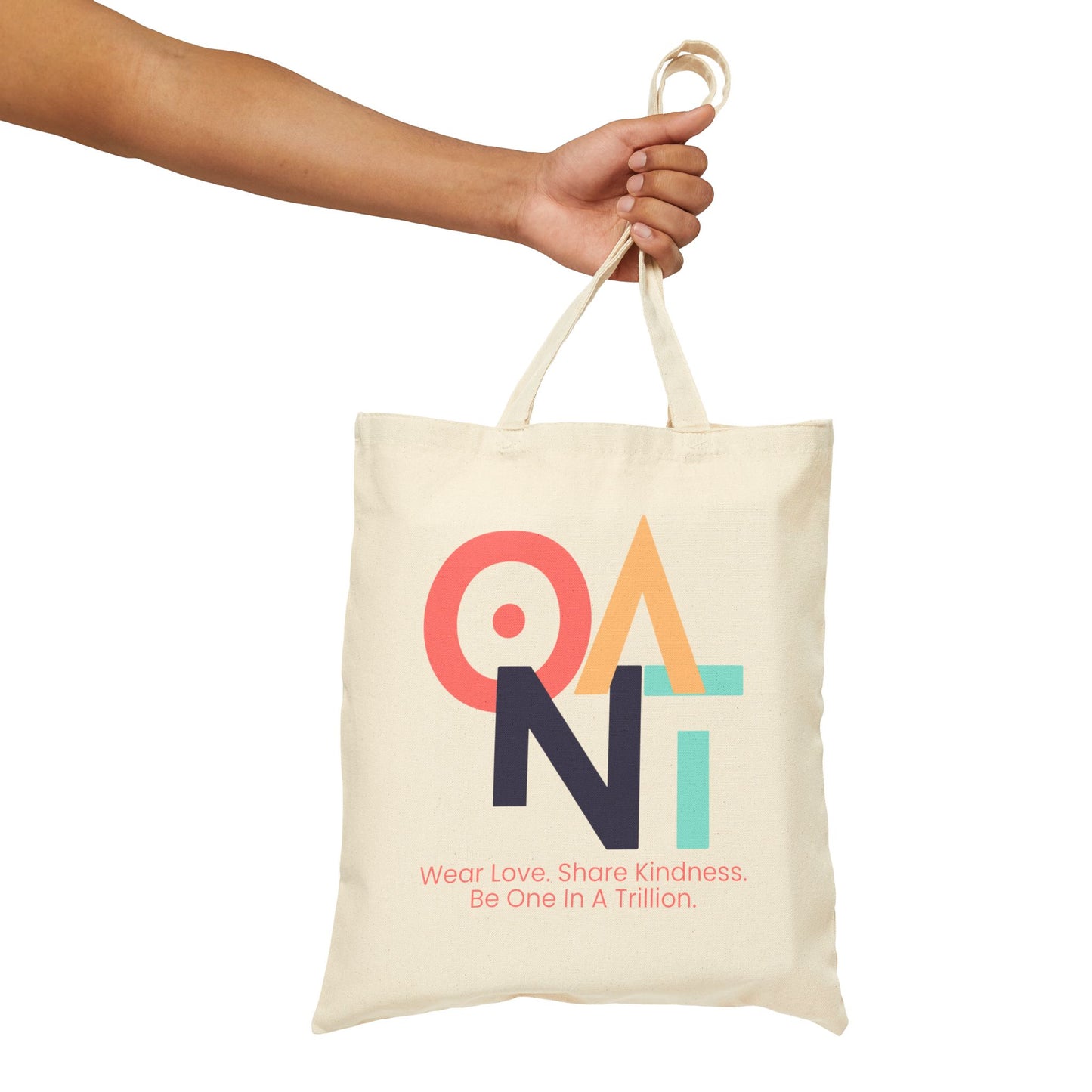 Stylish Cotton Canvas Tote Bag – “One in a Trillion” Design | ONAT Wear  Wear Love. Share Kindness. Be One In A Trillion.