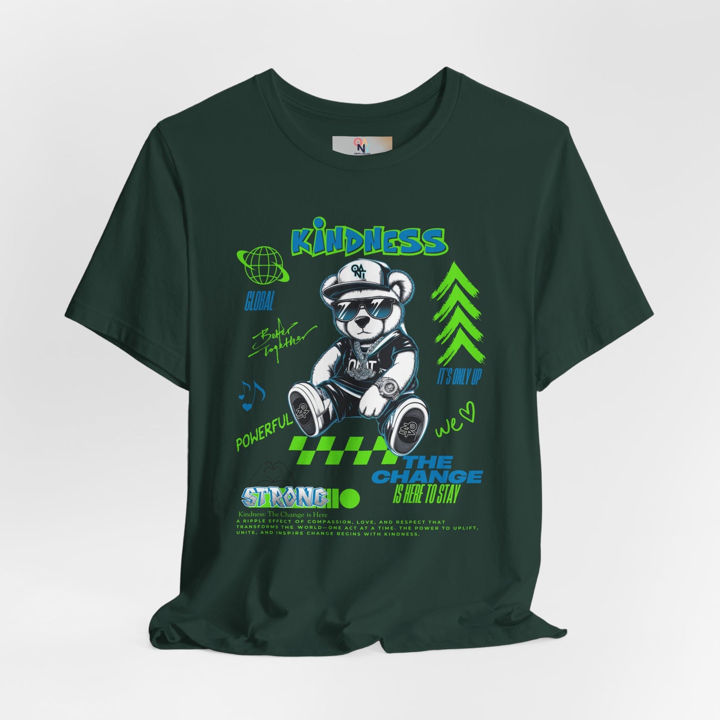 Kindness Bear Graphic Tee - Unisex Jersey Short Sleeve Shirt
