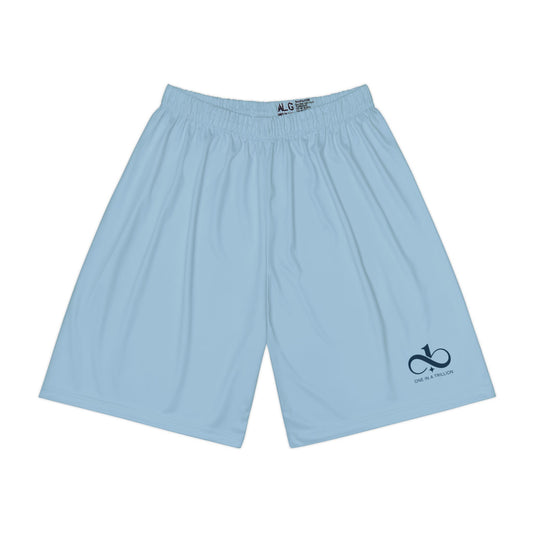 Men’s Sports Shorts-One In A Trillion | Midnight Navy, Blue Calm & Coral Love Apparel Collection – Unisex, Mix & Match