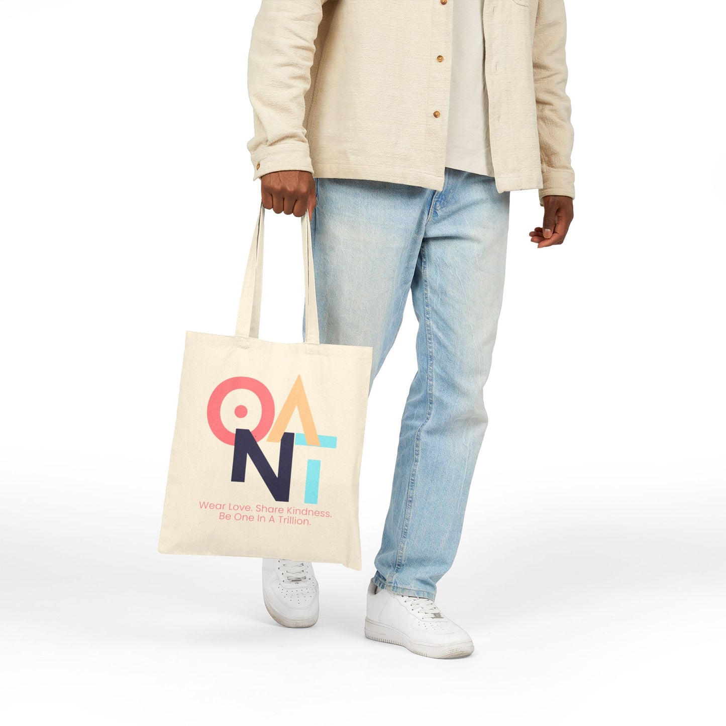 Stylish Cotton Canvas Tote Bag – “One in a Trillion” Design | ONAT Wear  Wear Love. Share Kindness. Be One In A Trillion.