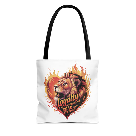 Leo Gift Set – “Loyalty Is My Love Language. Roar Is My Response.” T-Shirt, Mug, Tumbler & Tote for Leos