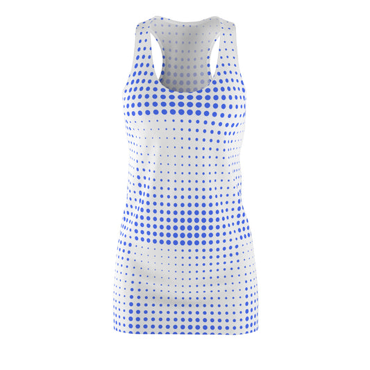 Racerback Dress - Ultramarine Blue Dot Bold Simplicity, Limitless Style