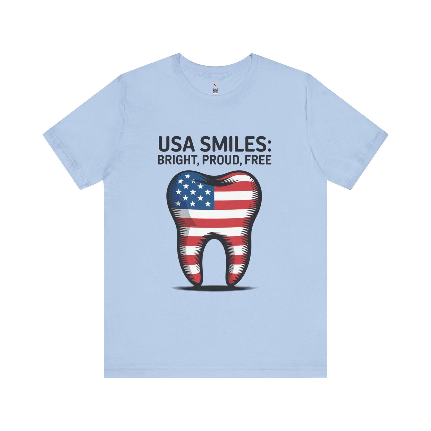 USA Smiles T-Shirt – Patriotic Dental Tee for 4th of July | Bright, Proud, Free