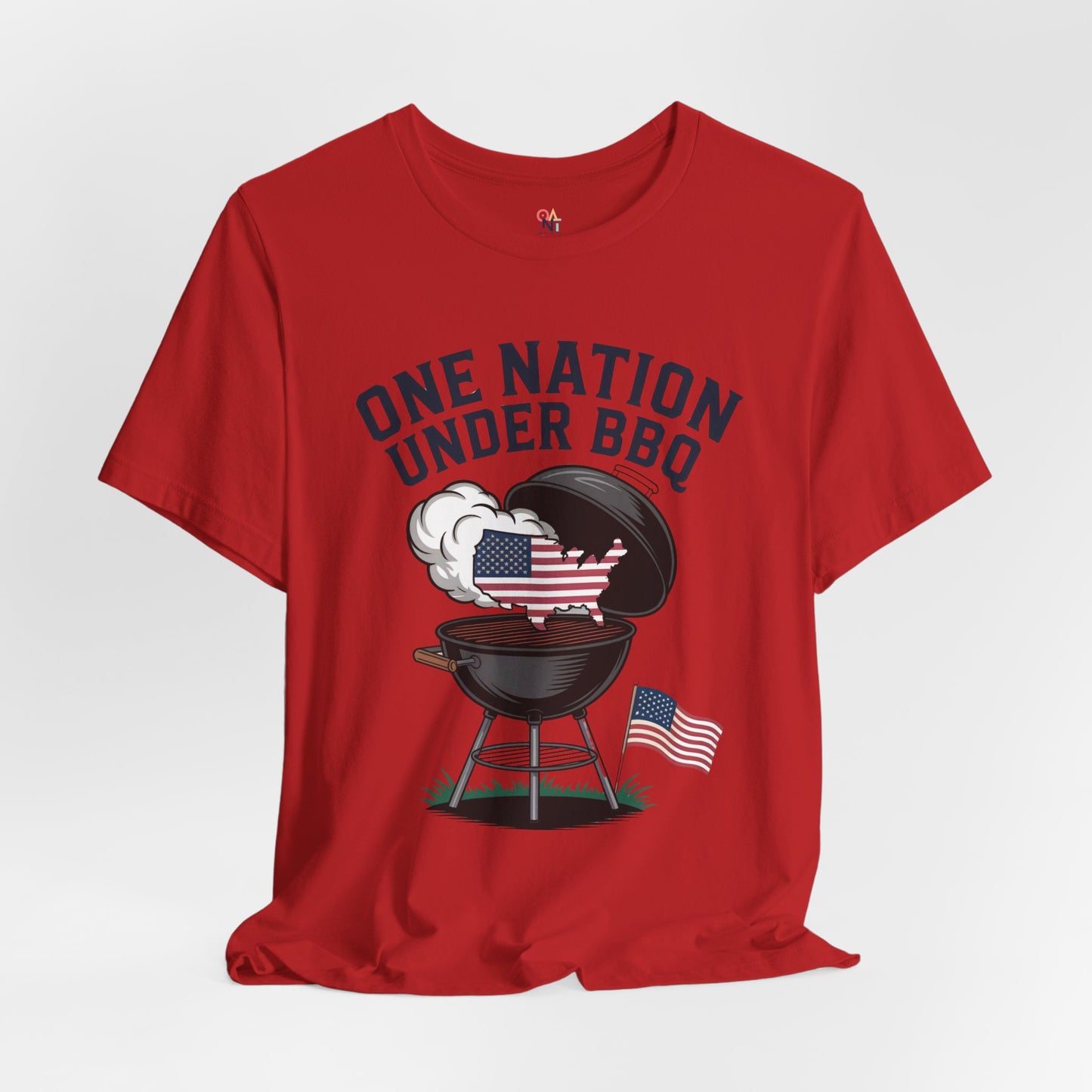 One Nation Under BBQ T-Shirt – Patriotic Cookout Tee for 4th of July & Summer Grilling