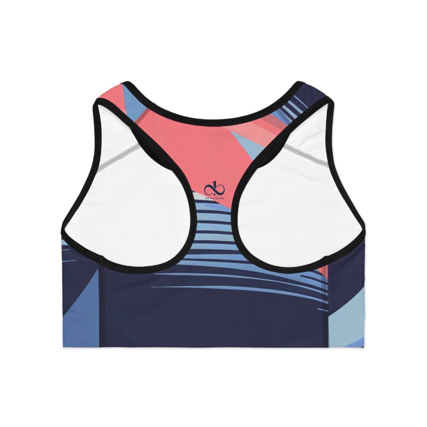 Sports Bra – One In A Trillion | Midnight Navy, Blue Calm & Coral Love Apparel Collection – Unisex, Mix & Match