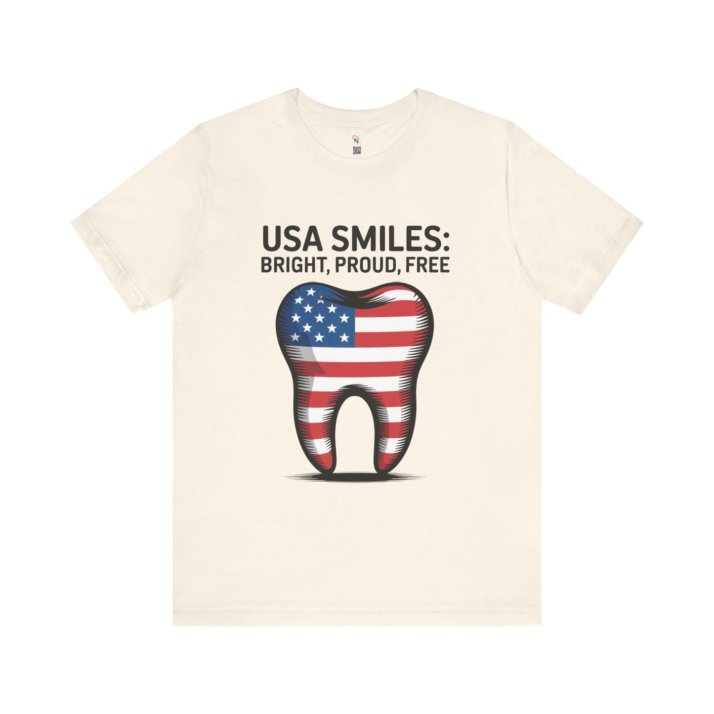USA Smiles T-Shirt – Patriotic Dental Tee for 4th of July | Bright, Proud, Free