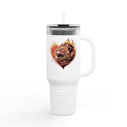 Leo Gift Set – “Loyalty Is My Love Language. Roar Is My Response.” T-Shirt, Mug, Tumbler & Tote for Leos