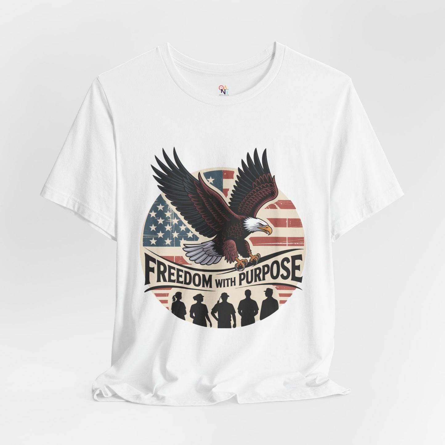 Patriotic Eagle Tee - Freedom with Purpose, Unisex T-Shirt for Independence Day, Veteran's Day, Casual Wear, Gift Idea, Americiana Fashion