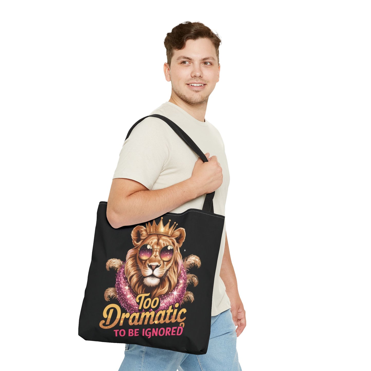 “Too Dramatic to Be Ignored – Roar Is My Response” Matching T-Shirt, Mug, Tumbler & Tote – Bold Leo Gift Set