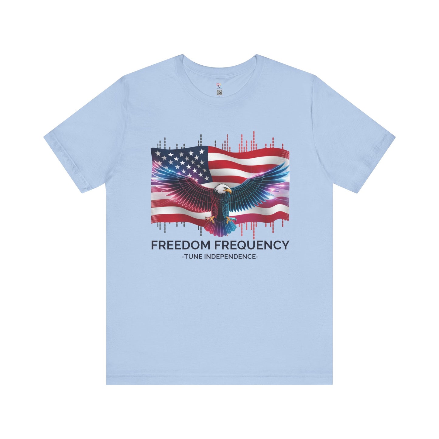 Freedom Frequency T-Shirt - Futuristic American Flag & Eagle Design | July 4th Apparel