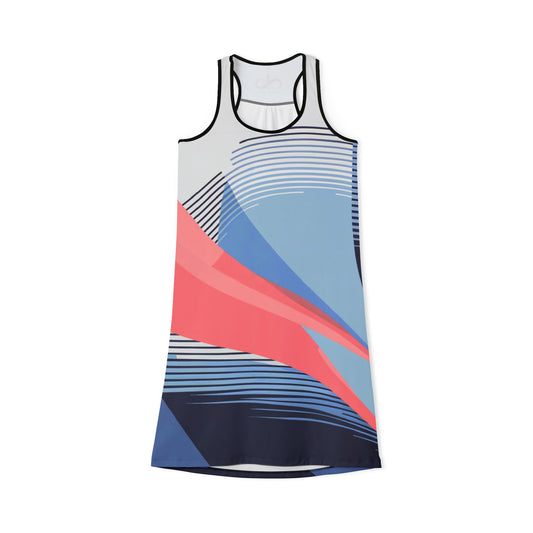 Women's Racerback Dress - One In A Trillion | Midnight Navy, Blue Calm & Coral Love Apparel Collection – Unisex, Mix & Match