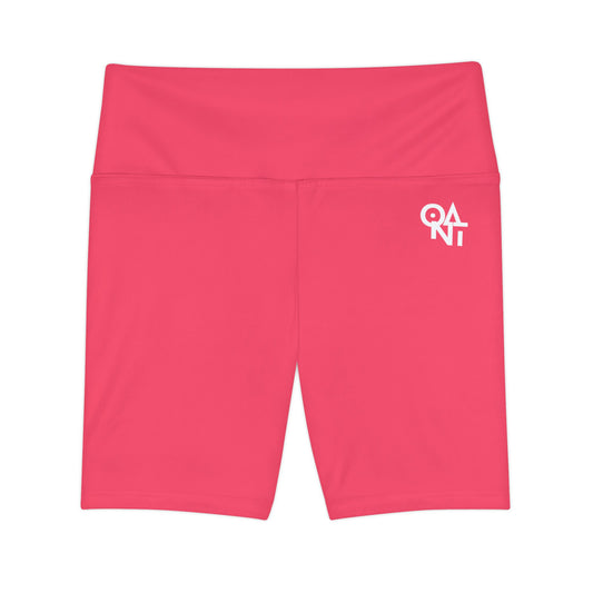 Shorts - Fiery Rose Bold and Passionate Pink-Red Women's Workout Shorts