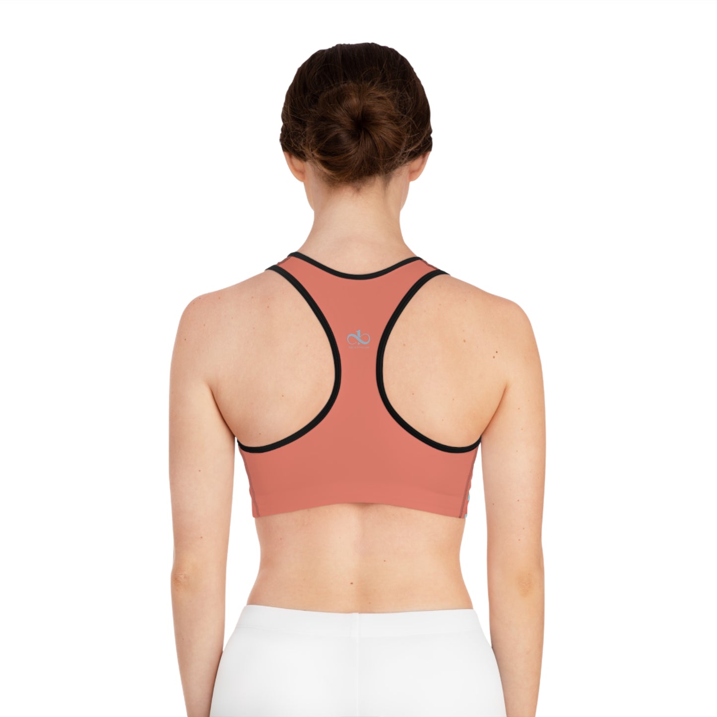 Calm Blue & Coral Sports Bra