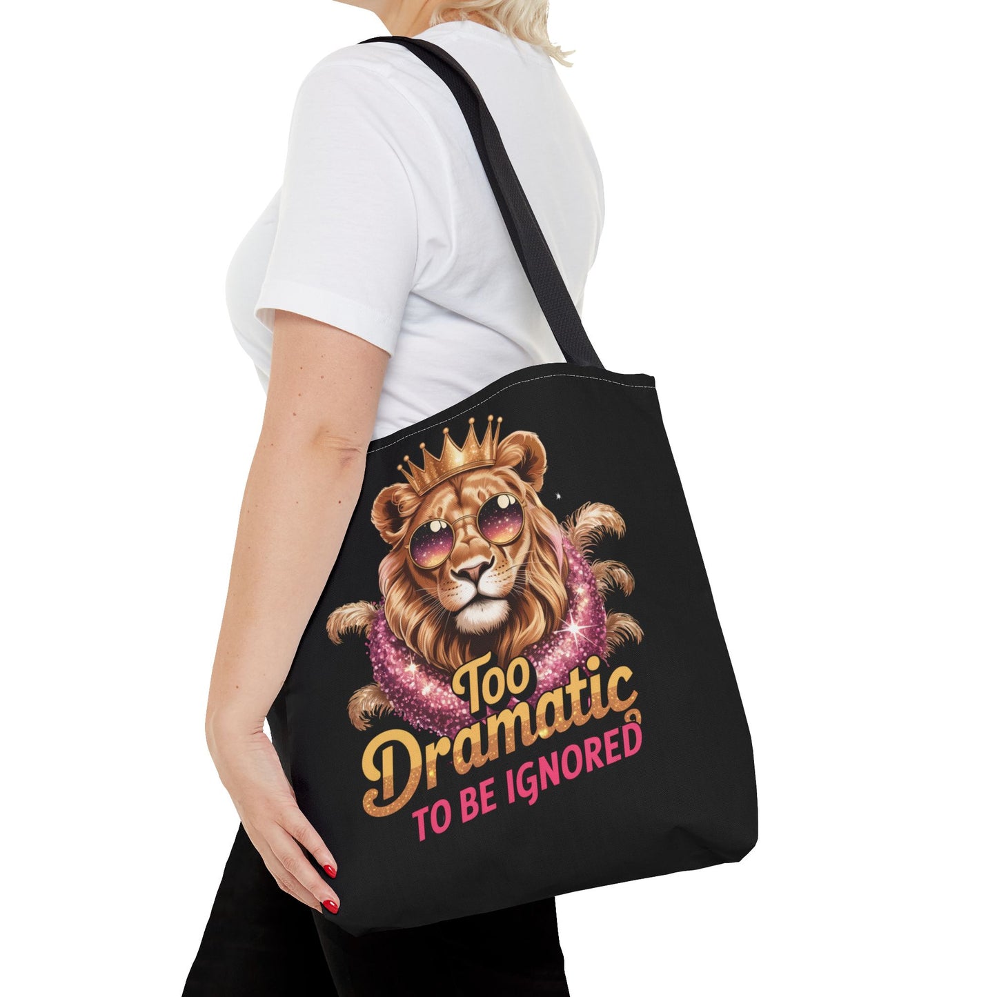 “Too Dramatic to Be Ignored – Roar Is My Response” Matching T-Shirt, Mug, Tumbler & Tote – Bold Leo Gift Set