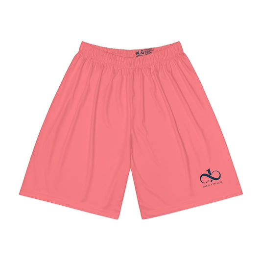 Men’s Sports Shorts-One In A Trillion | Midnight Navy, Blue Calm & Coral Love Apparel Collection – Unisex, Mix & Match