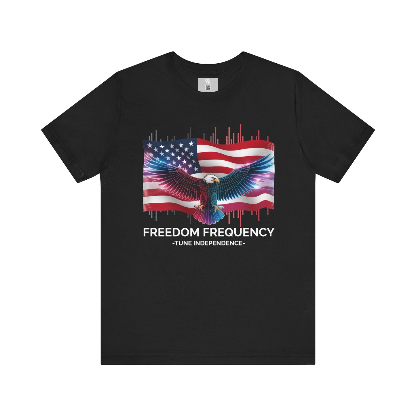 Freedom Frequency T-Shirt - Futuristic American Flag & Eagle Design | July 4th Apparel