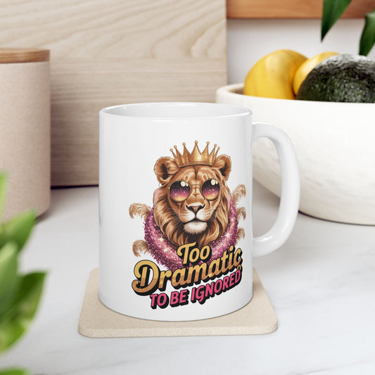 “Too Dramatic to Be Ignored – Roar Is My Response” Matching T-Shirt, Mug, Tumbler & Tote – Bold Leo Gift Set