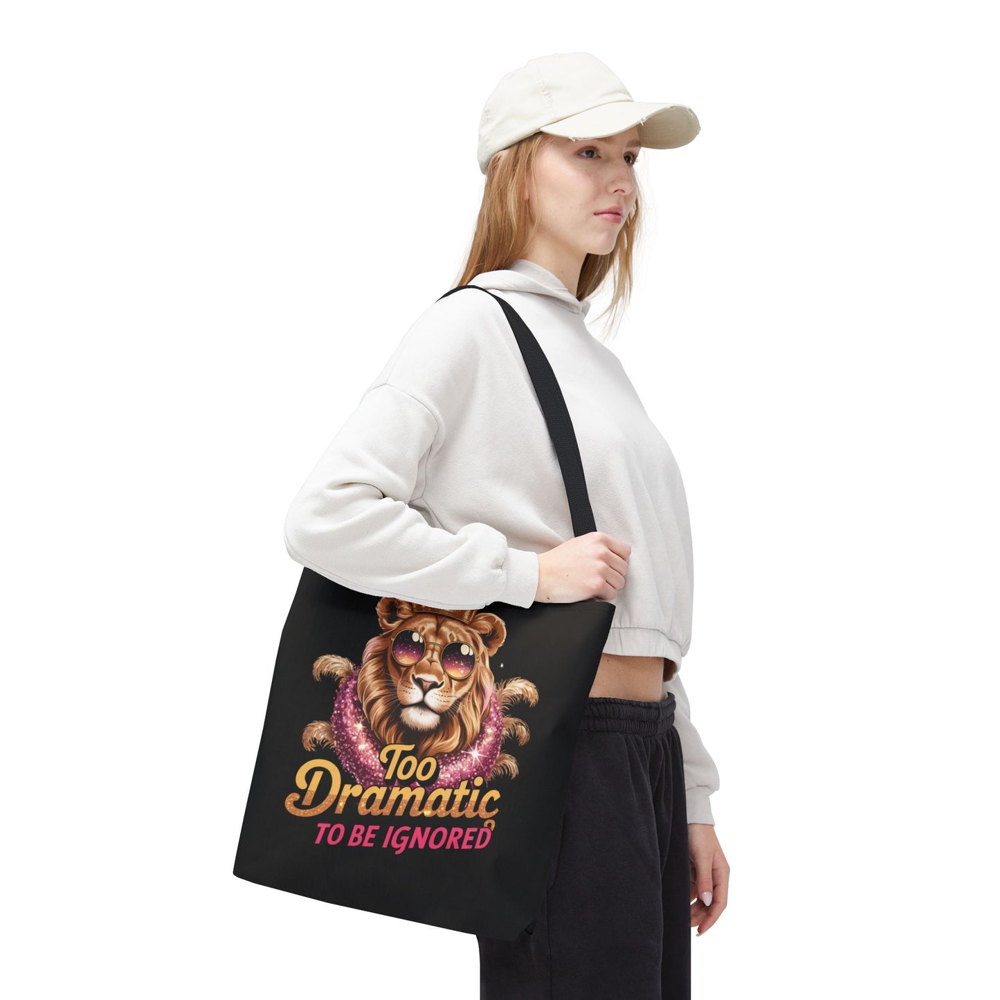 “Too Dramatic to Be Ignored – Roar Is My Response” Matching T-Shirt, Mug, Tumbler & Tote – Bold Leo Gift Set