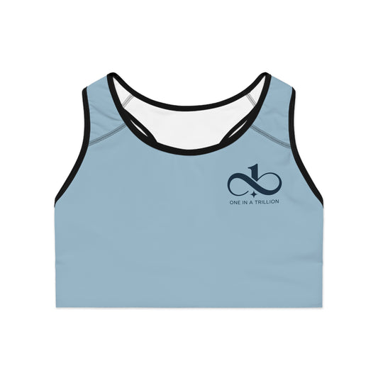 Sports Bra – One In A Trillion | Midnight Navy, Blue Calm & Coral Love Apparel Collection – Unisex, Mix & Match
