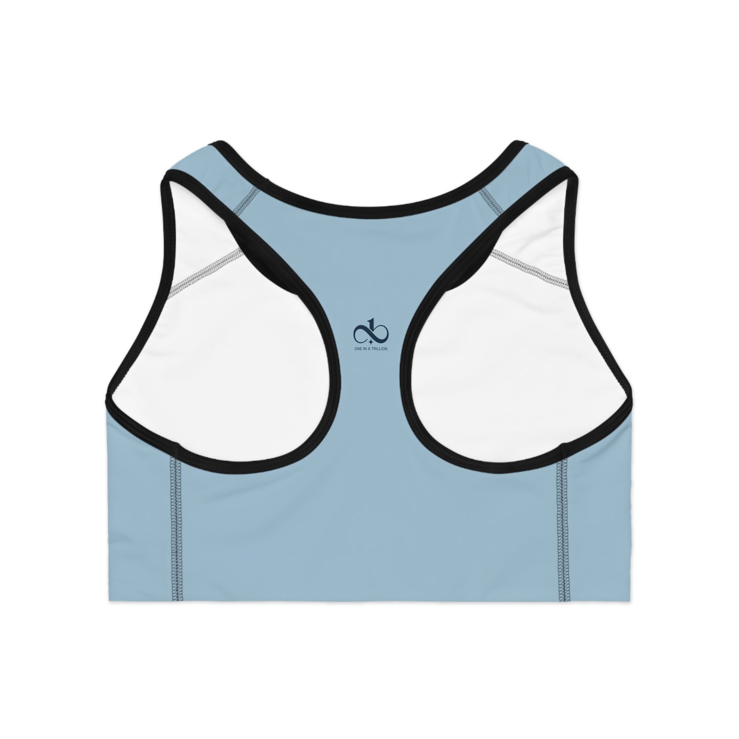 Sports Bra – One In A Trillion | Midnight Navy, Blue Calm & Coral Love Apparel Collection – Unisex, Mix & Match