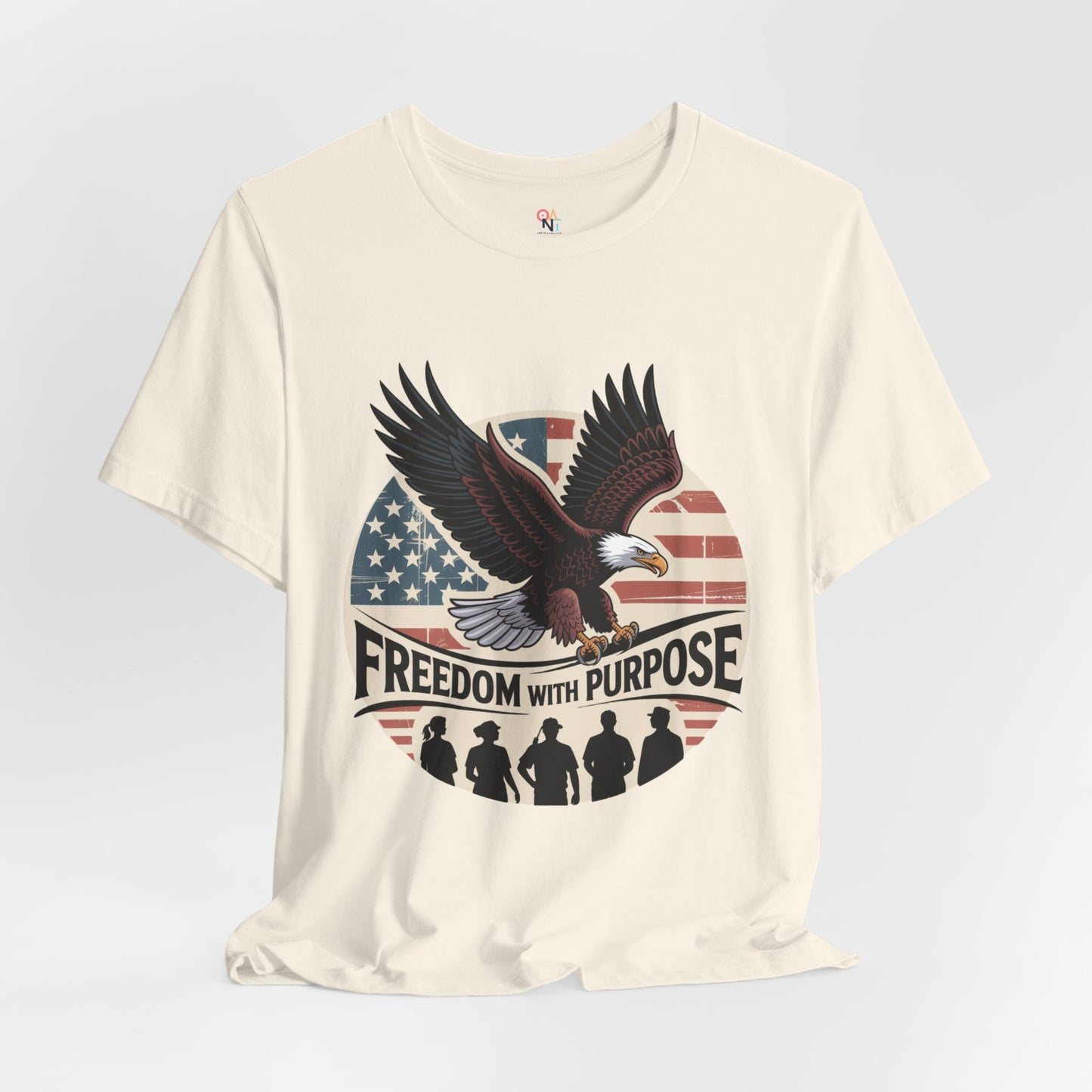 Patriotic Eagle Tee - Freedom with Purpose, Unisex T-Shirt for Independence Day, Veteran's Day, Casual Wear, Gift Idea, Americiana Fashion