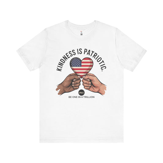 Kindness Is Patriotic T-Shirt – Vintage Heart Flag Design | ONAT Unisex Tee