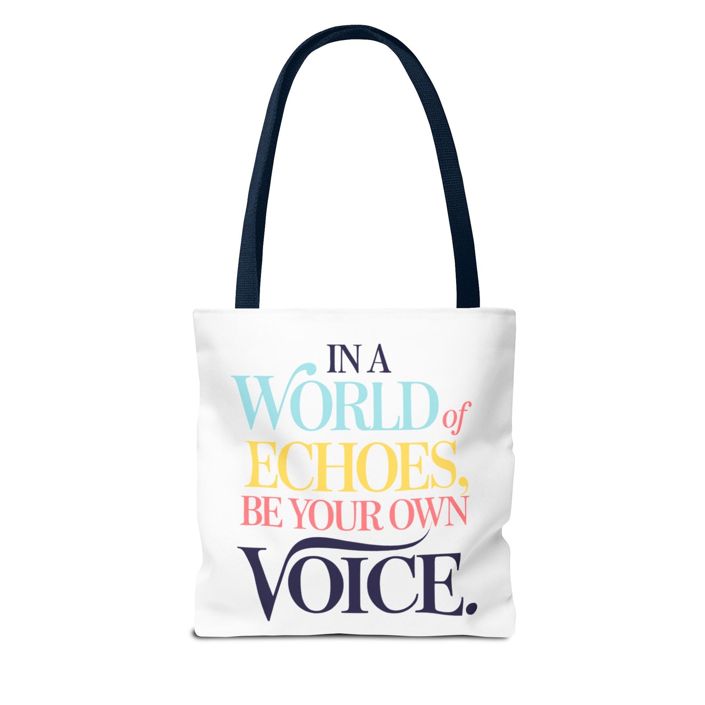 “Be Your Own Voice” Inspirational Tote Bag – Stylish, Durable, and Uniquely You
