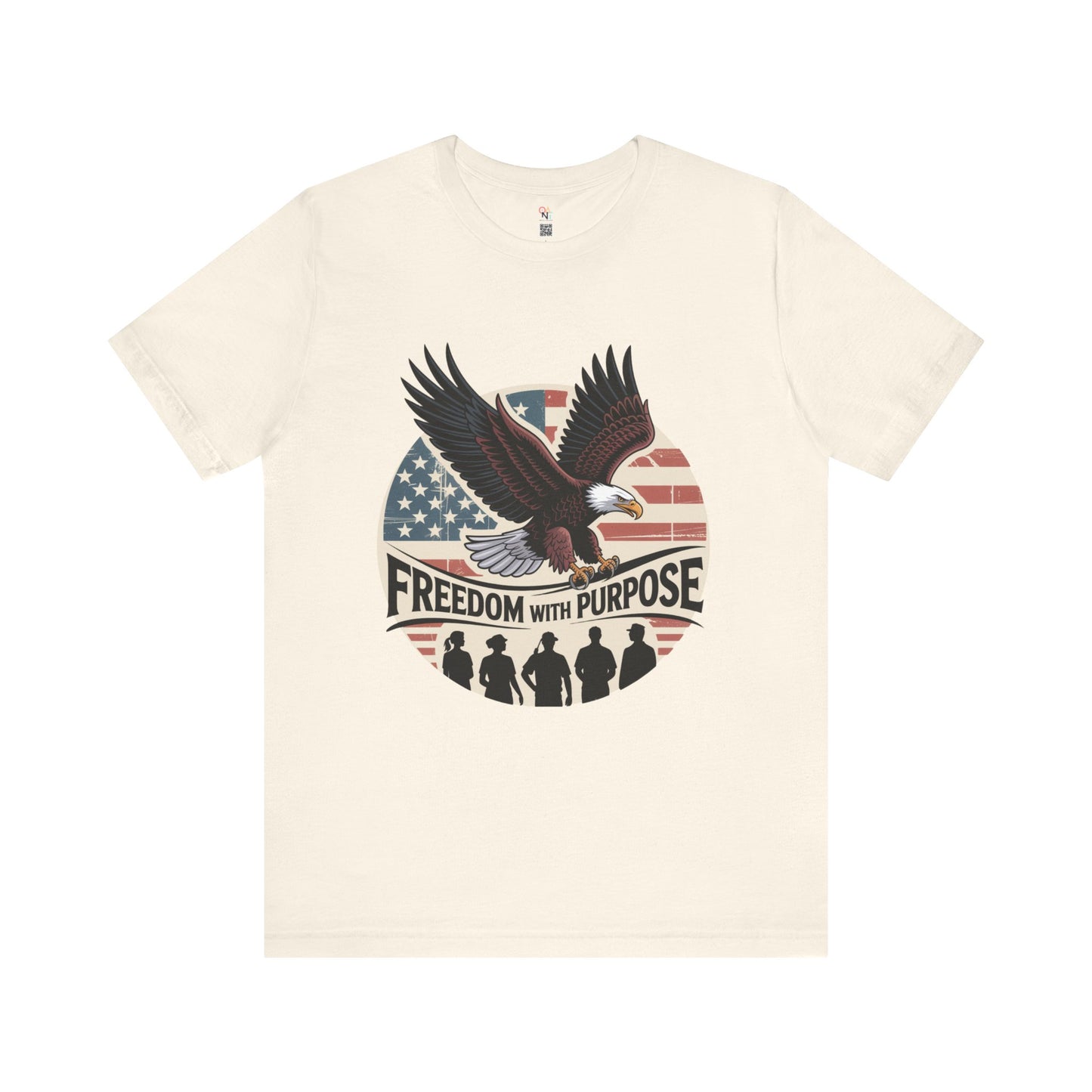 Patriotic Eagle Tee - Freedom with Purpose, Unisex T-Shirt for Independence Day, Veteran's Day, Casual Wear, Gift Idea, Americiana Fashion