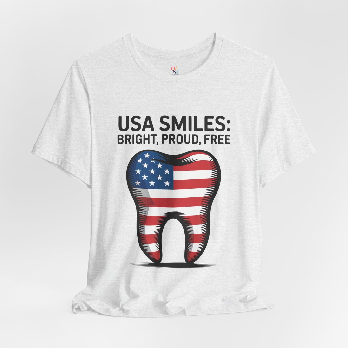 USA Smiles T-Shirt – Patriotic Dental Tee for 4th of July | Bright, Proud, Free
